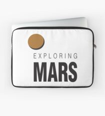 Exploring Mars Astronaut Colonization of Mars. Astronaut in Spacesuit on Red Planet. Laptop Sleeve