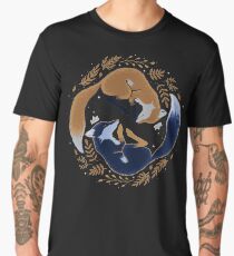 Camiseta premium para hombre Zorros nocturnos
