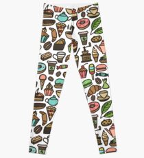 Coffee and pastry. Leggings