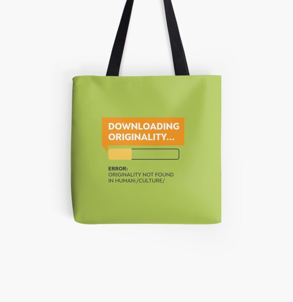 Downloading Originality All Over Print Tote Bag