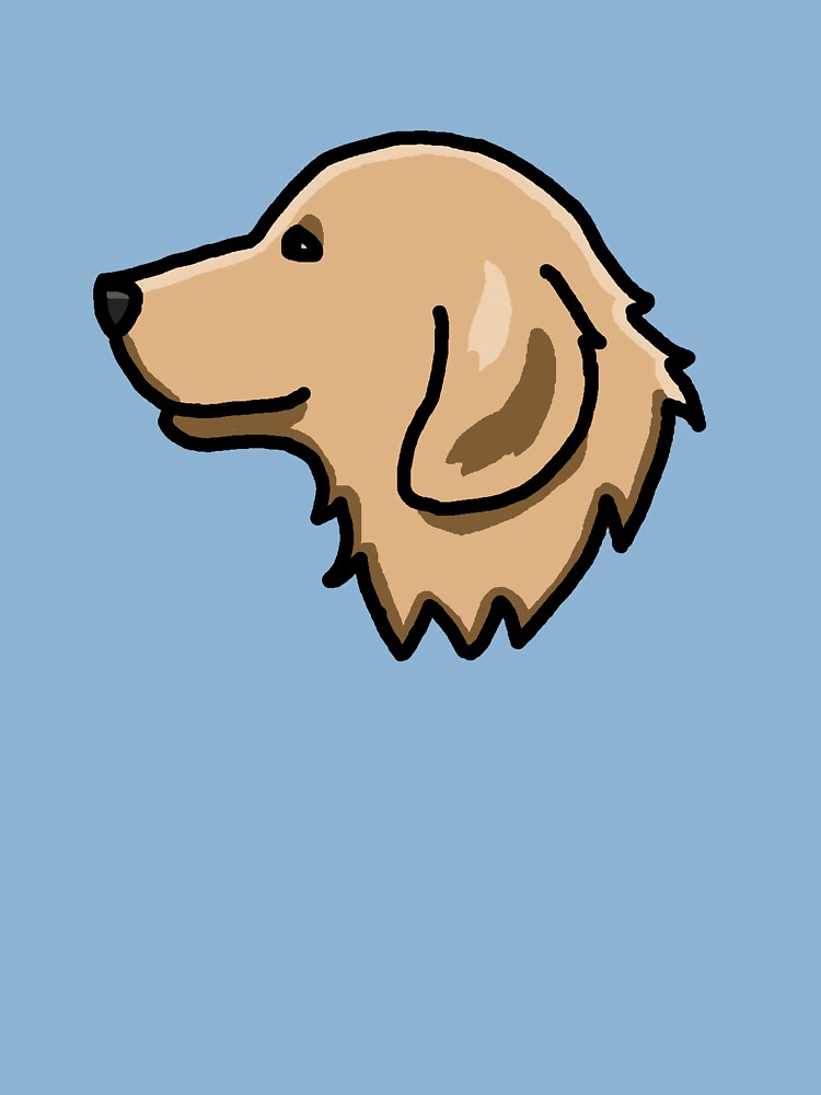 Cartoon Cute Golden Retriever Drawing - cuteanimals