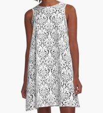 black and white pattern A-Line Dress