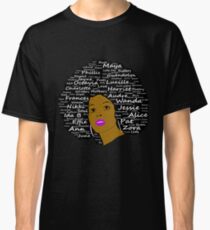 Black History Month Leistungsstarke Autoren Natural Hair Afro Art Classic T-Shirt