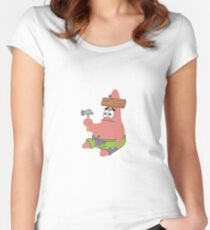 Patrick Wood Head Tailliertes Rundhals-Shirt