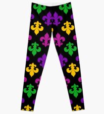 Mardi Gras Fleur de Lis Leggings
