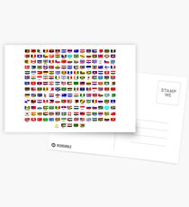Flaggen der Welt Postkarten
