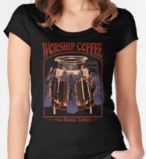 Camiseta entallada de cuello redondo Café de adoración