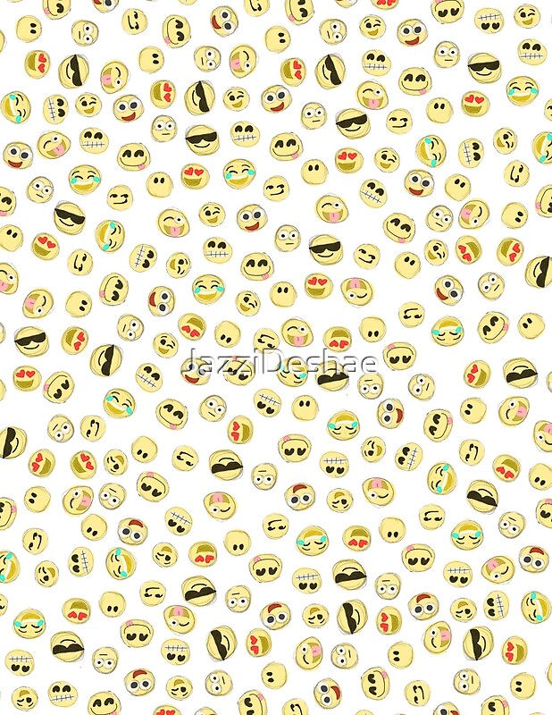 Hand Drawn Emoji Pattern" Posters by JazziDeshae  Redbubble