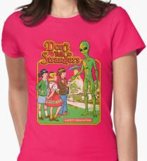 Don't Talk To Strangers Fitted T-Shirt