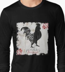 Ferme Rooster Poulet Damask Long Sleeve T-Shirt