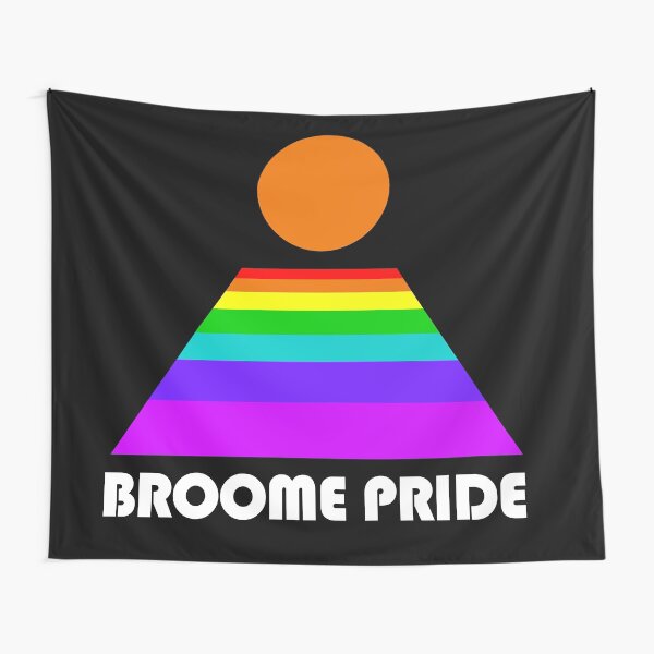 Broome Pride Logo - white Tapestry