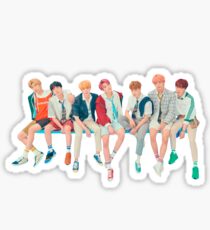 Pegatina Etiqueta engomada linda de BTS OT7 - ámese
