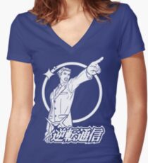 Ace Attorney Women's Fitted V-Neck T-Shirt