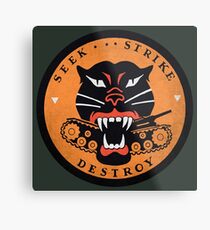 Seek Strike Destroy Tank Destroyer Emblem Metal Print