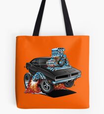Classic 69 American Muscle Car Cartoon Tote Bag