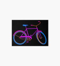 Neon Bike with Blue Pink and Orange Art Board Print