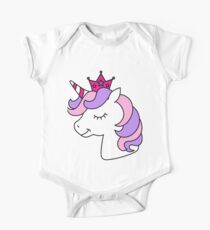 Cute Girly Unicorn Design One Piece - Short Sleeve