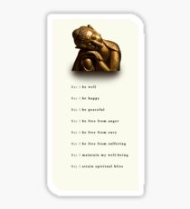 Metta: Theravada Buddhism Loving Kindness Meditation 'May I be well' Sticker