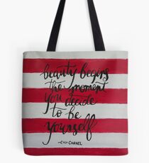 Beauty by Coco Chanel Tote Bag
