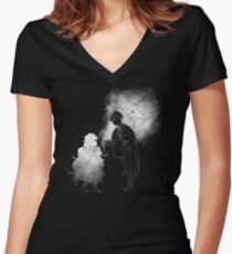 Hello Charlotte: Inside Women's Fitted V-Neck T-Shirt