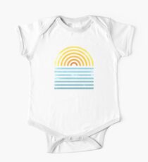 Retro Sonnenuntergang Baby Body Kurzarm
