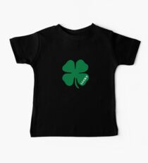 Luck Of The Irish - Four Leaf Clover Lucky Shamrock - Black Baby Tee