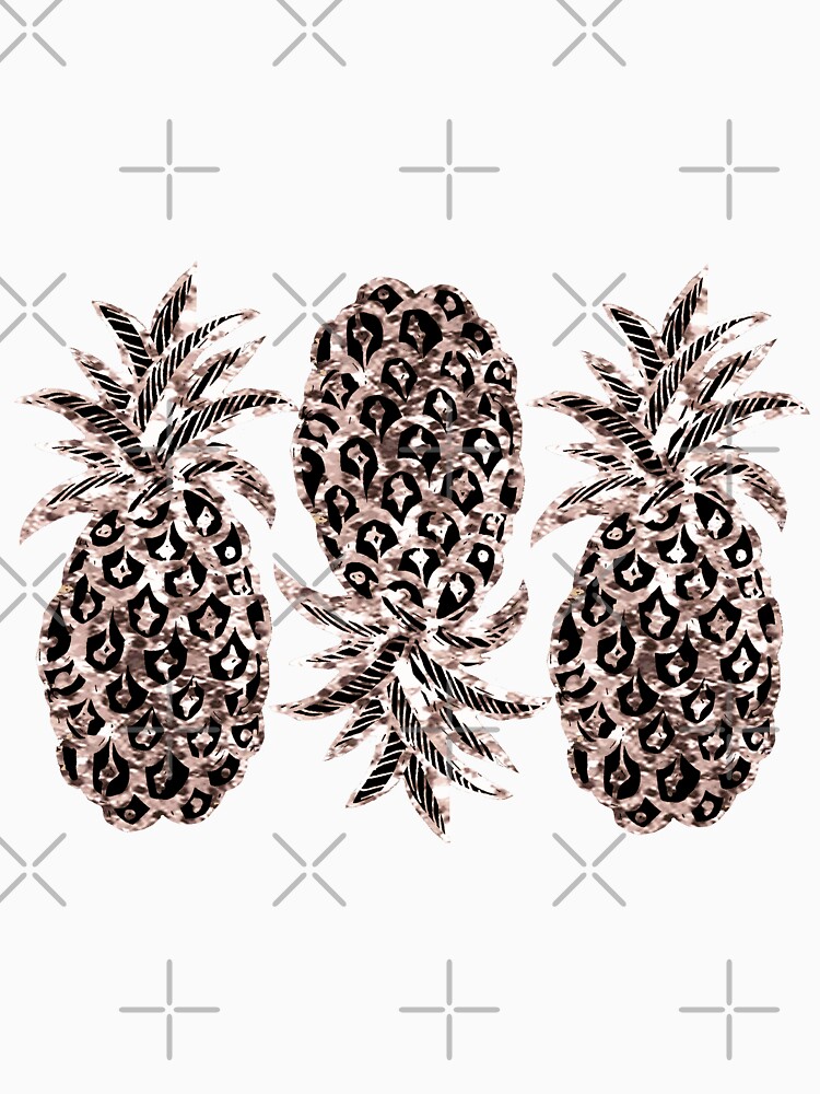 Gold Pineapples on Mustard yellow by MagentaRose