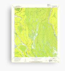 USGS TOPO Map Louisiana LA Cow Bayou 331765 1953 24000 Canvas Print