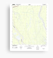 USGS TOPO Map Louisiana LA Cow Bayou 20120423 TM Canvas Print