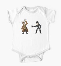 Brown vs Black Short Sleeve Baby One-Piece