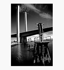 Bolte Bridge and warning lights Photographic Print
