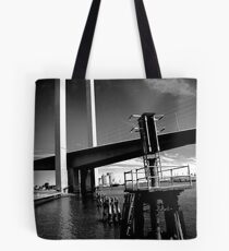 Bolte Bridge and warning lights Tote Bag