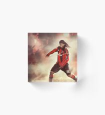 Ronaldinho AC Milan football poster Acrylic Block