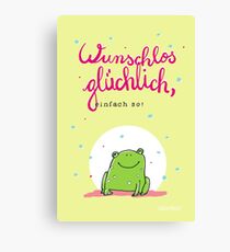 Frosch Glück Leinwanddruck