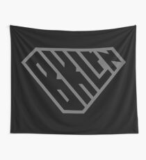 Brooklyn SuperEmpowered (Black on Black) Wall Tapestry