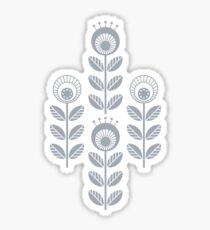 SCANDI GARDEN 01-3, silbergrau auf weiß Sticker
