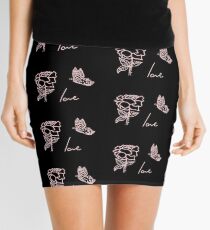 Pink Summertime Garden (bold) Mini Skirt