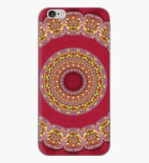 Red Gold Yellow rosettes Mandala iPhone Case