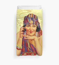 Egypt Vintage Advertising Poster Restored Duvet Cover