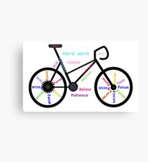 Motivational Words, Biking, Cycling, Bike Canvas Print