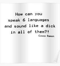 How can you speak 6 languages Poster