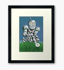 Daisy Picking Robot Framed Print