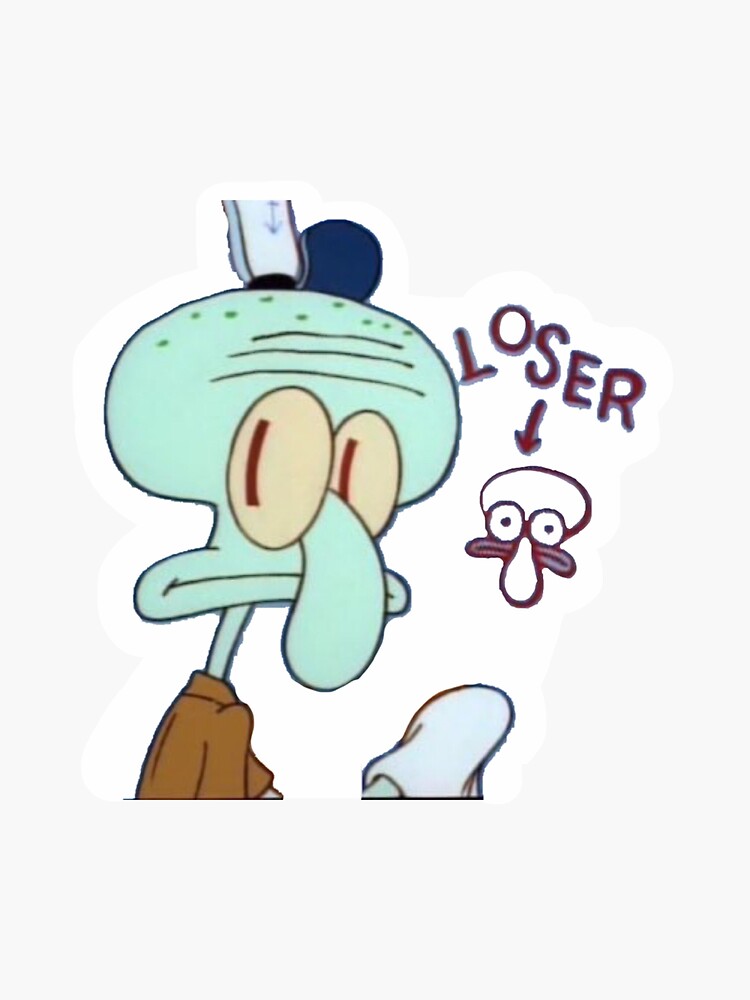 "Squidward Loser" Sticker by jordynnart Redbubble