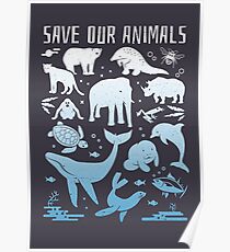 Save the Rhino Posters | Redbubble