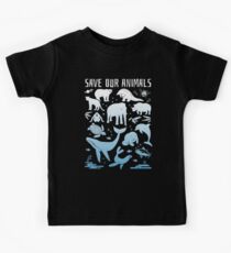 Retten Sie unsere Tiere - gefährdete Tiere der Welt Kinder T-Shirt