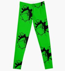 Brick Breaking Window by Chillee Wilson Leggings