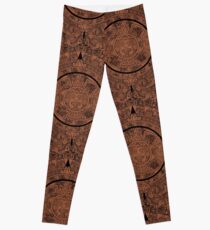 Aztec Calendar by Chillee Wilson Leggings