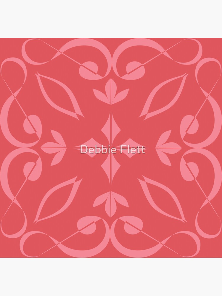 Art Nouveau Tile in peach by lucythecow