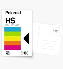 Retro VHS-Tape-Dampfwellen-Regenbogen Postkarten