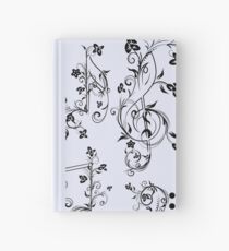 Cuaderno de tapa dura Notas florales de la música
